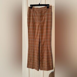 Urban Outfitters Brown Plaid Boot Cut Pants